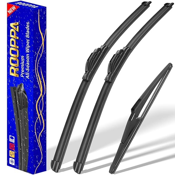 3 wipers Replacement for 2014-2021 2022 2023 Nissan Rogue, Windshield Wiper Blades Original Equipment Replacement - 26"/17"/12" (Set of 3) U/J HOOK Windscreen wipers