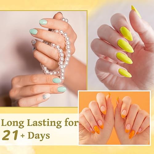 Miniatura 5 de VANREESA Kit de esmalte de uñas de gel con luz UV de 24 colores, juego de esmalte de uñas de gel brillante y mate, kit completo de uñas de gel con