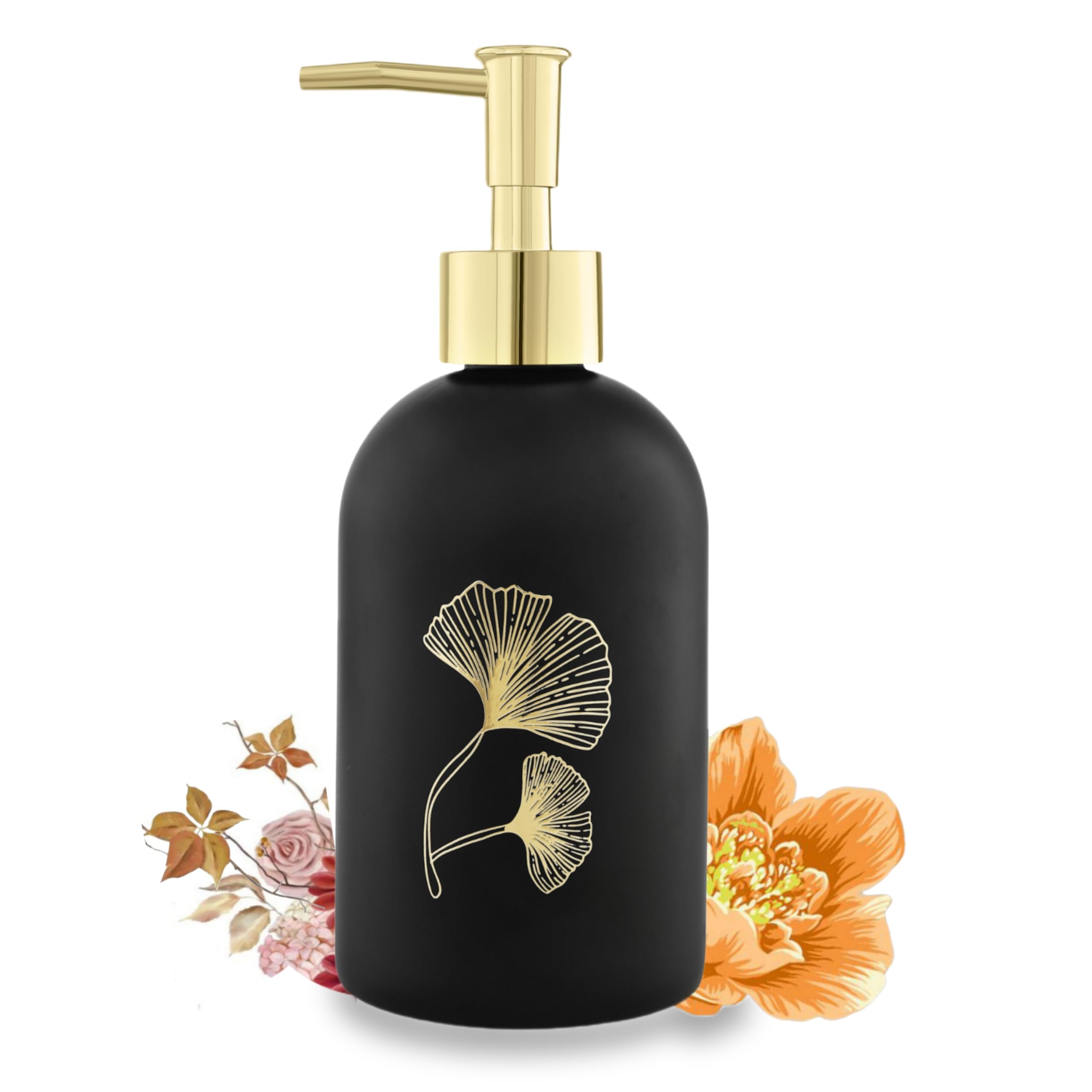 Haristar Glass Durable Marble Finish Liquid Handwash Soap Dispenser with Pump for Bathroom | Handwash Dispenser for Kitchen | Bathroom Accessories | 400 ml (Black) (B0CQPNMK27) Amazon Price History, Amazon Price Tracker