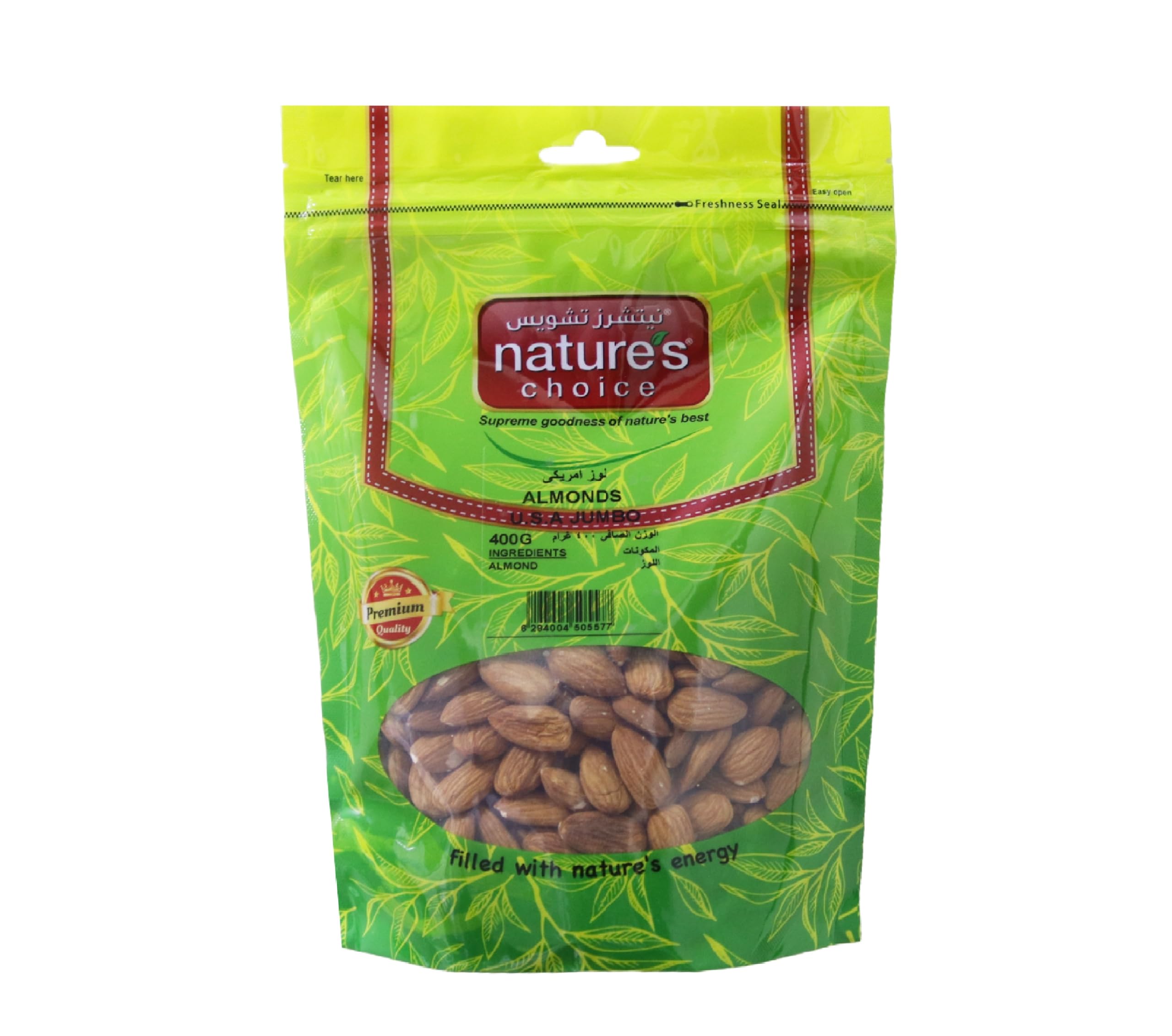 Natures Choice Almonds U.S.A Jumbo 400g