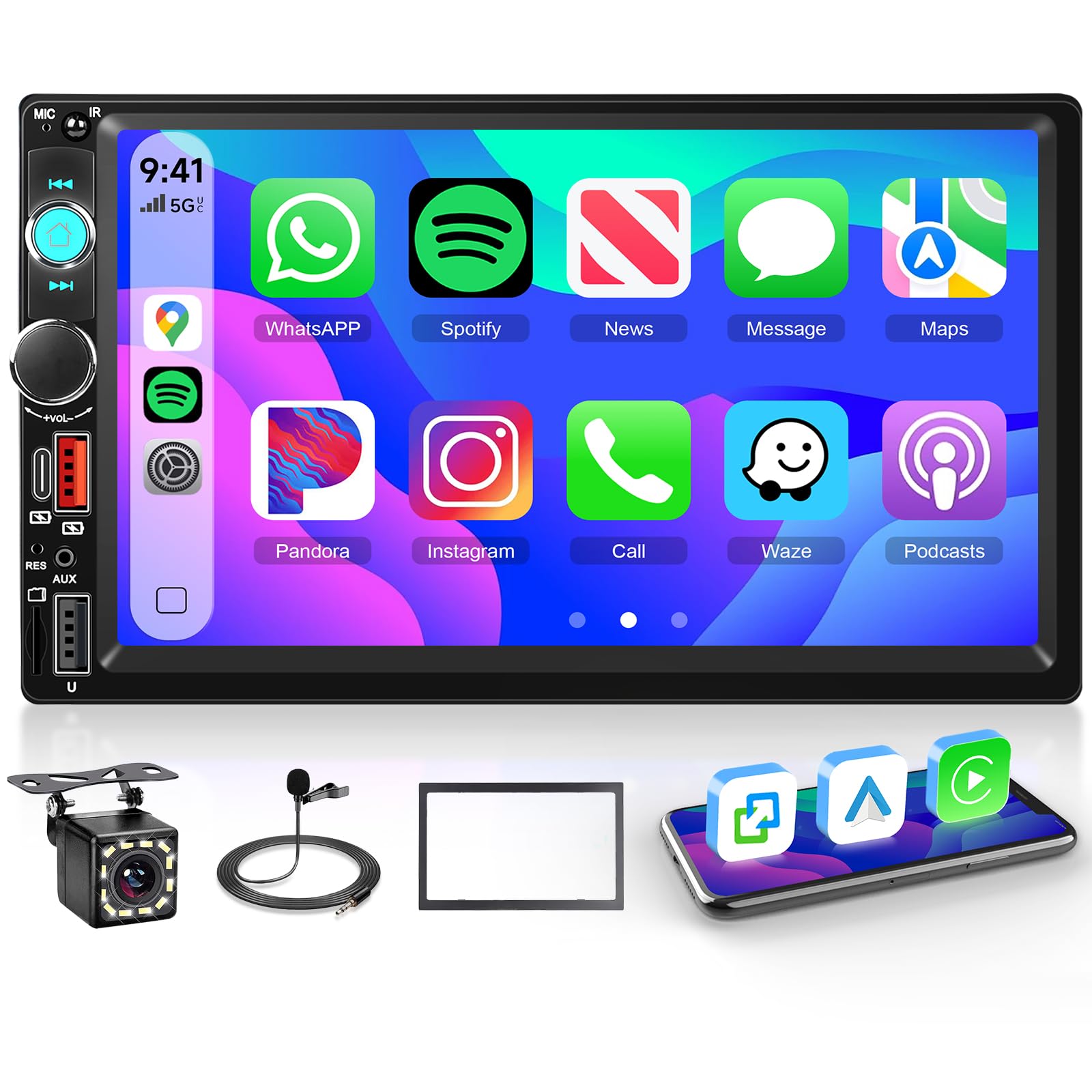 Amazon.com: Driauto Double Din Car Stereo Wireless Carplay Android