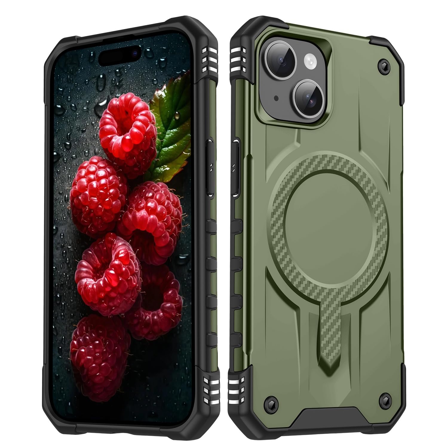Protection iPhone 15 Plus verte antichoc pour éliminer le risque de rayures - 8