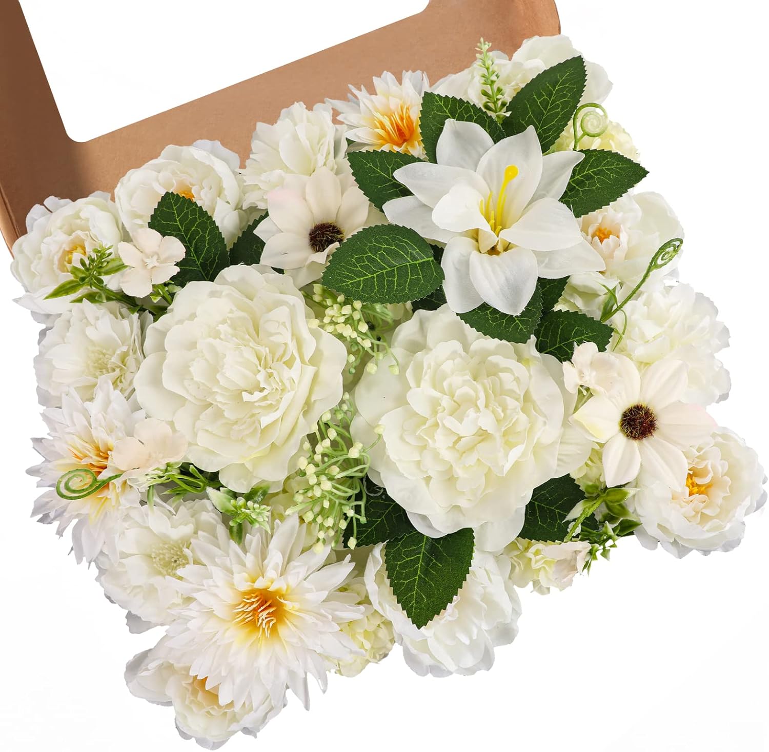 Artificial Flower Heads Silk Fake Flower Heads for Crafts, Foam Artificial Flower