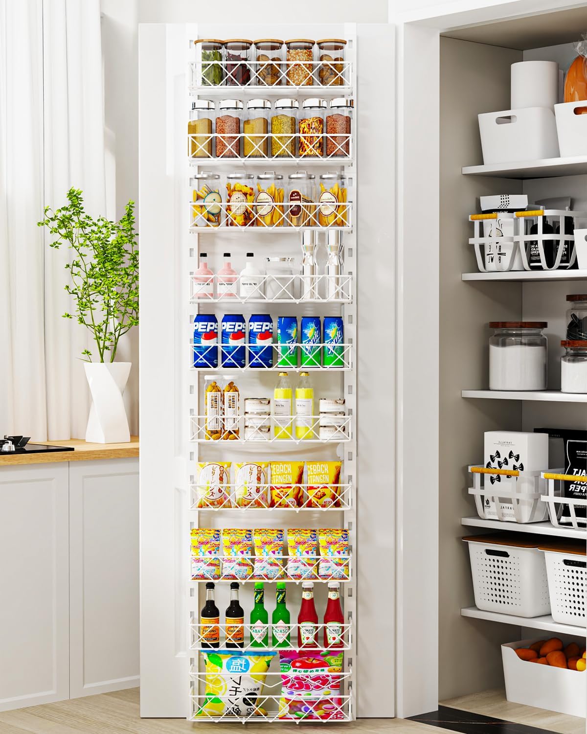Over the Door Pantry Organizer, Over the Door Organizer,Metal Over the ...