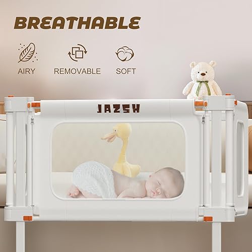 Miniatura 3 de Moisés 2 en 1, cuna de 69.26 x 19.29 pulgadas, moisés de bebé con mosquitera + bolsa de almacenamiento + cerradura para niños, cuna y rieles de cama