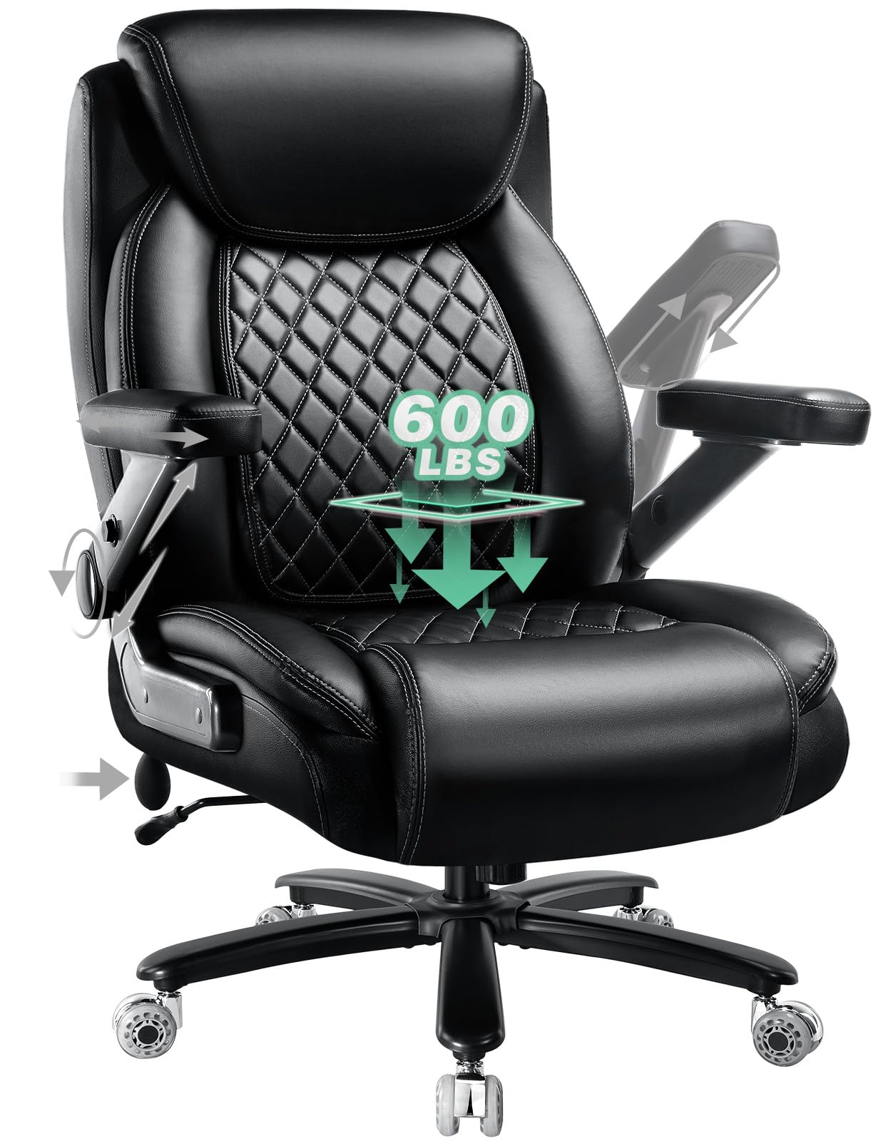 Indulgear 600LBS Large Heavy Duty Office Chair
