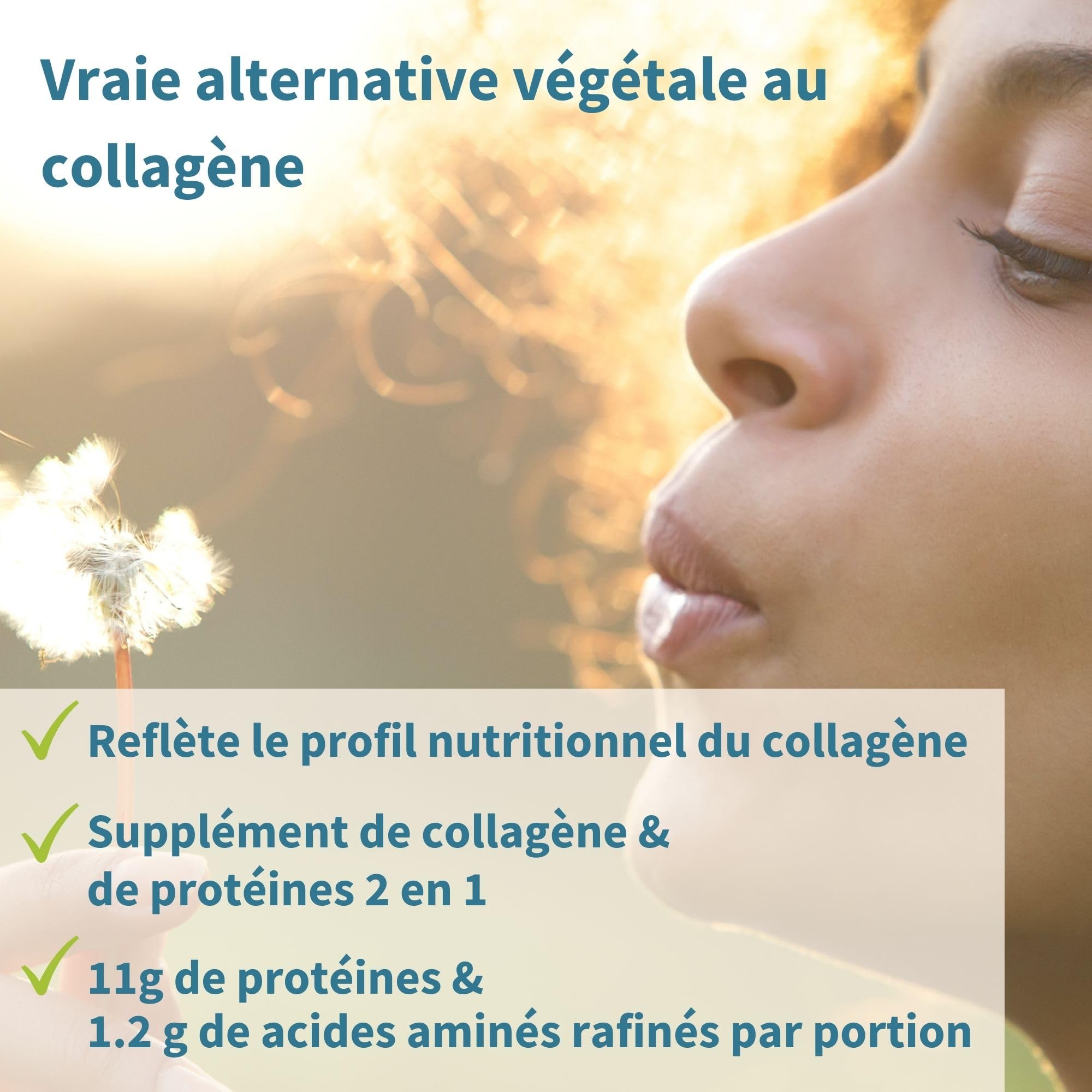 Collagène Vegan en Poudre Avancé avec Vitamine C, 11 g de Protéines, 21 Acides Aminés (y compris Glycine), Peptides de Collagène 100% Végétale, Non Aromatisé, 35 portions – par Igennus