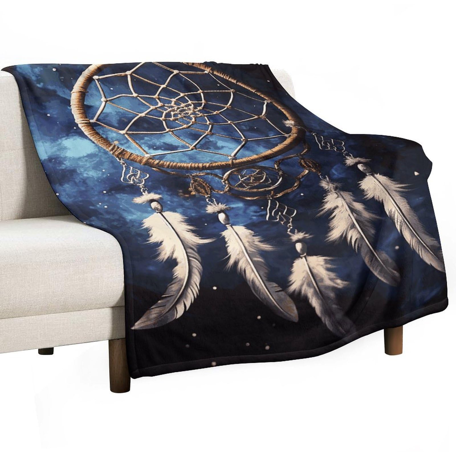 Plaid flanelle blanche 127x178 cm pour canapé toutes saisons
