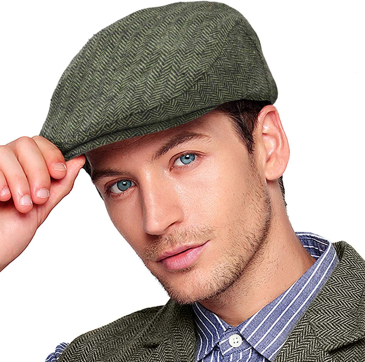 Herringbone Flat Ivy Newsboy Cap for Men Classic Bhutan Ubuy