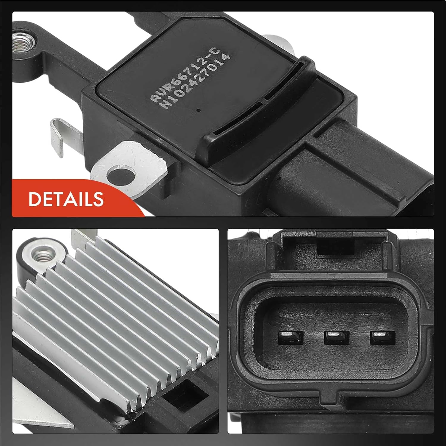 A-Premium Alternator Voltage Regulator Compatible with Volvo C70 2006 2.5L, S40 V50 2005-2006 2.4L 2.5L, 13.7V B-Circuit 14.30 Vset