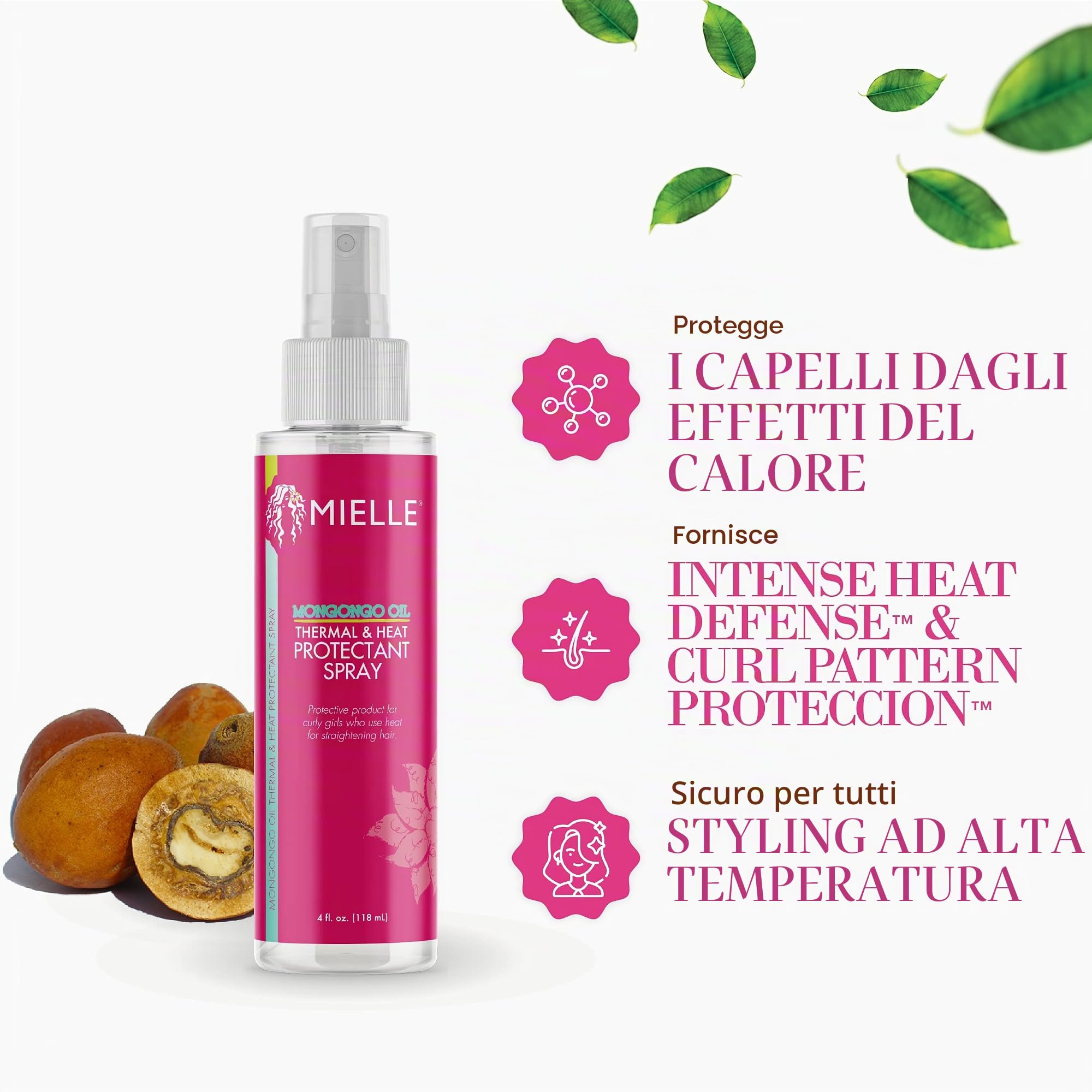 Mielle mongongo oil thermal & heat spray protector 118 g