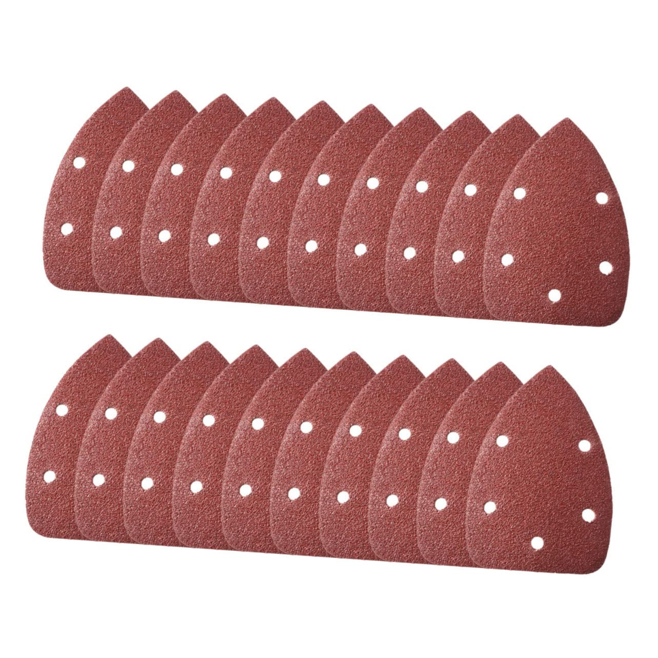 PRETYZOOM 40 Grit Triangle Sanding Pads 20 Pack for Electric Sander Angle Attachments Woodworking Furniture Polishing