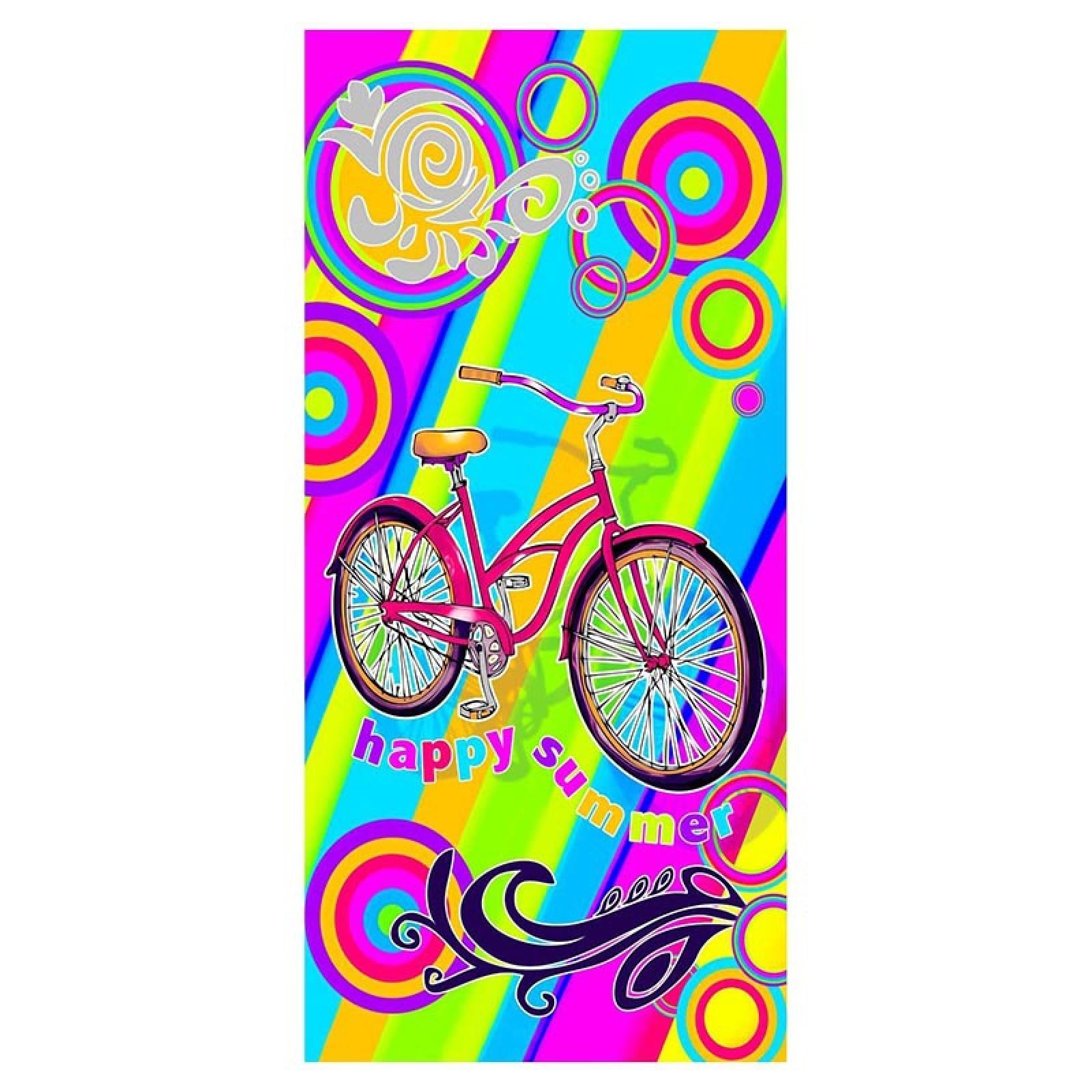 Generisch Mikrofaser Handtuch Groß 100X180 Rosa Fahrrad Strandtuch Kompakt Für Reisen Sport Und Strand Schnelltrocknend Als Sauna und Badetuch Groß Fitness Schwimmen