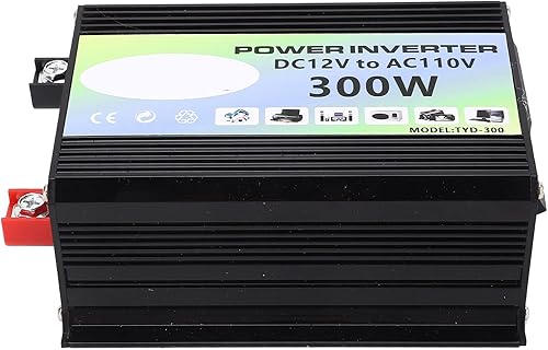 Inversor de corriente, 300 W inversor de corriente de coche DC 12 V a CA 110 V con USB y zócalo, eléctrico