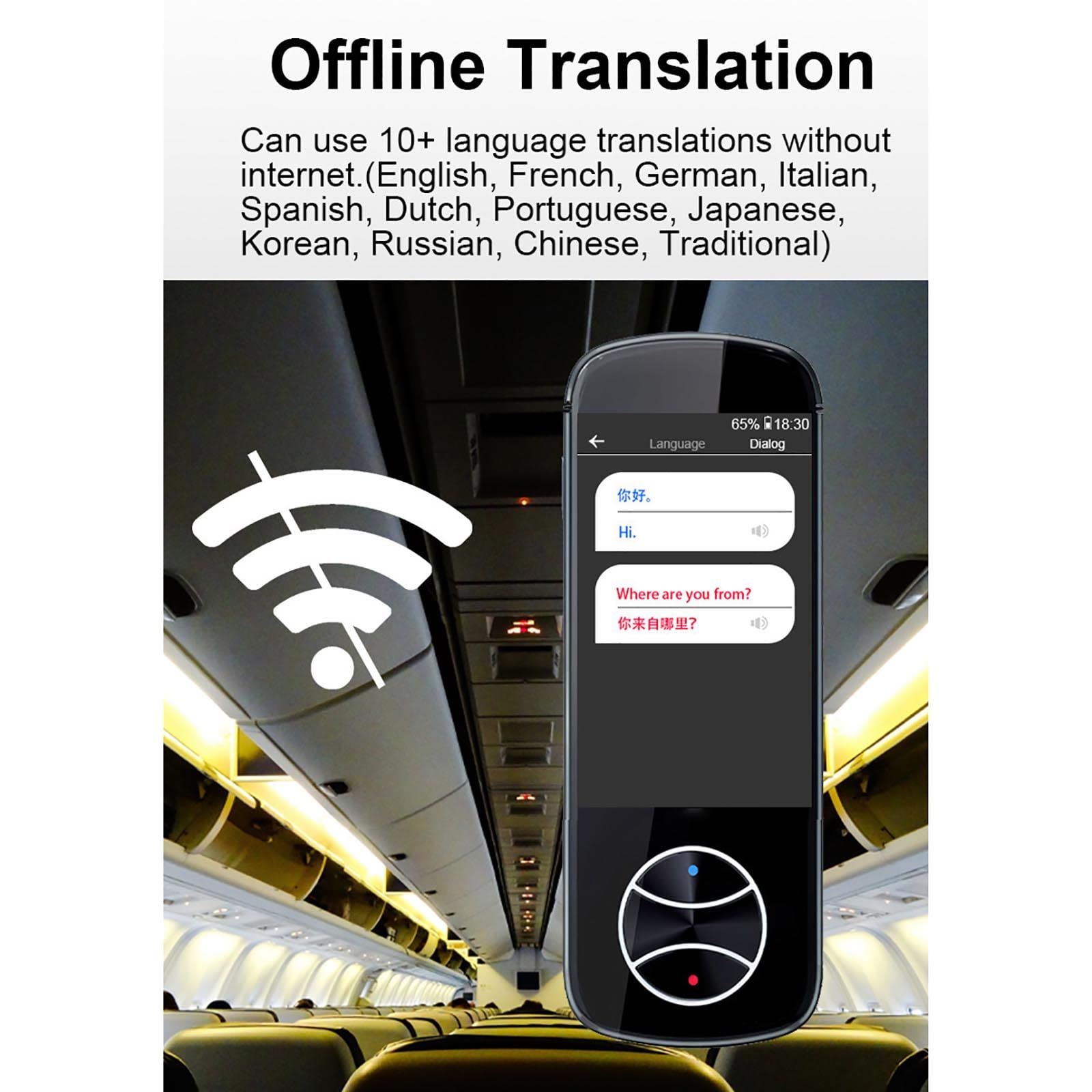 Inteligentne urządzenie do natychmiastowego tłumacza języka - urządzenie do natychmiastowego tłumacza głosu, klasyczne urządzenie do tłumaczenia języka, elektroniczne urządzenie do tłumaczenia