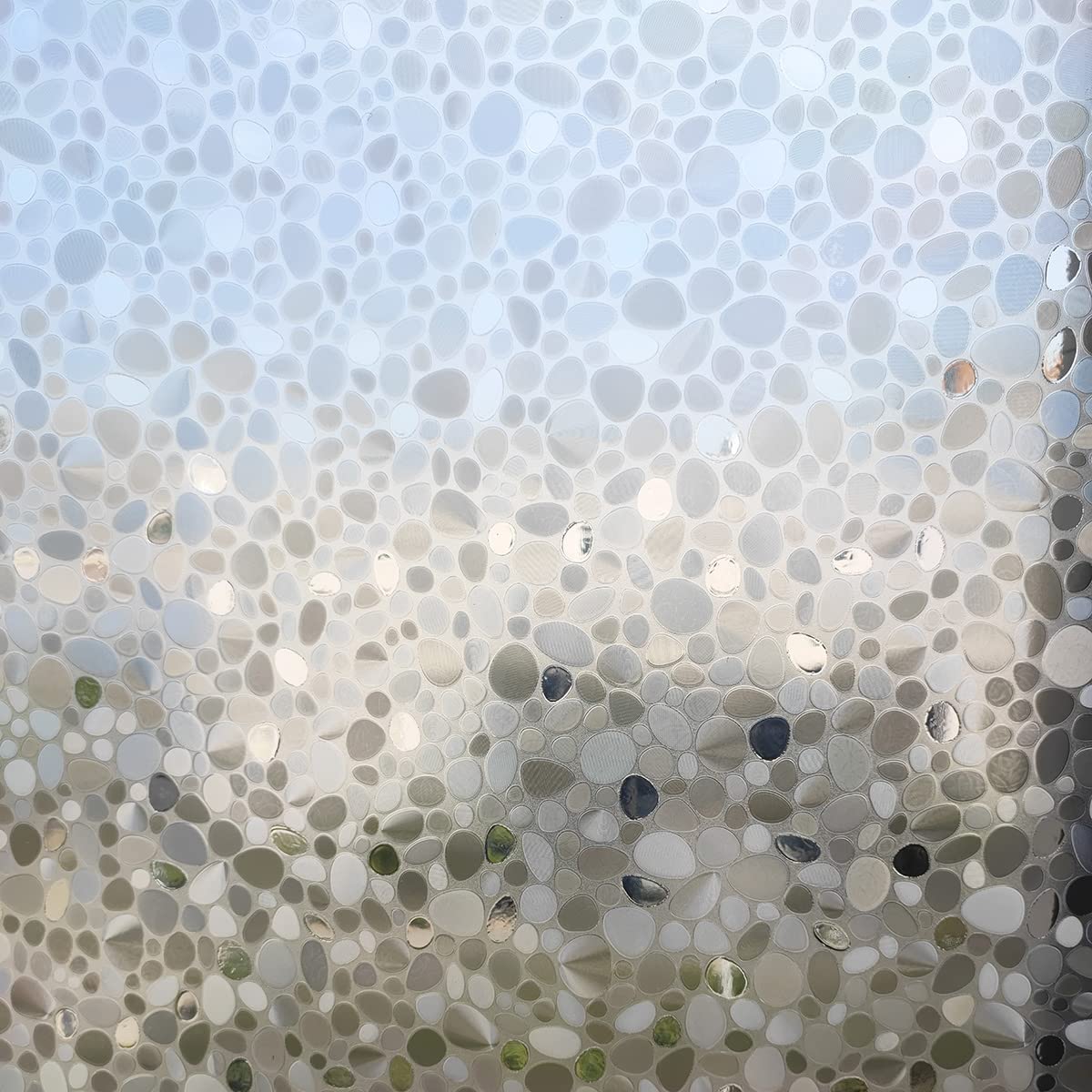 Static Cling Decorative Window Privacy Film Non-Adhesive Reusable Stained Glass Stickers Heat Control Anti UV Light Blocking Window Vinyl Coverings,17.5 x 78.7 inches