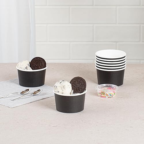 Miniatura 8 de Restaurantware Coppetta Coppetta Medium Hot & Cold To Go Cups Perfecto para cafés - Taza de papel reciclable ecológica reciclable de 200 CT -