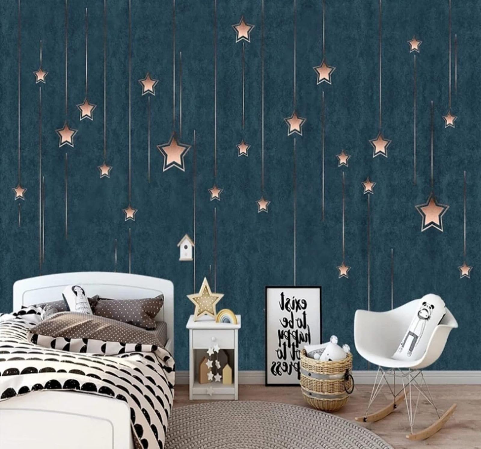 Papier peint 3D étoiles XLMING intissé soie 250x170 cm pour décoration de salon et de bureau
