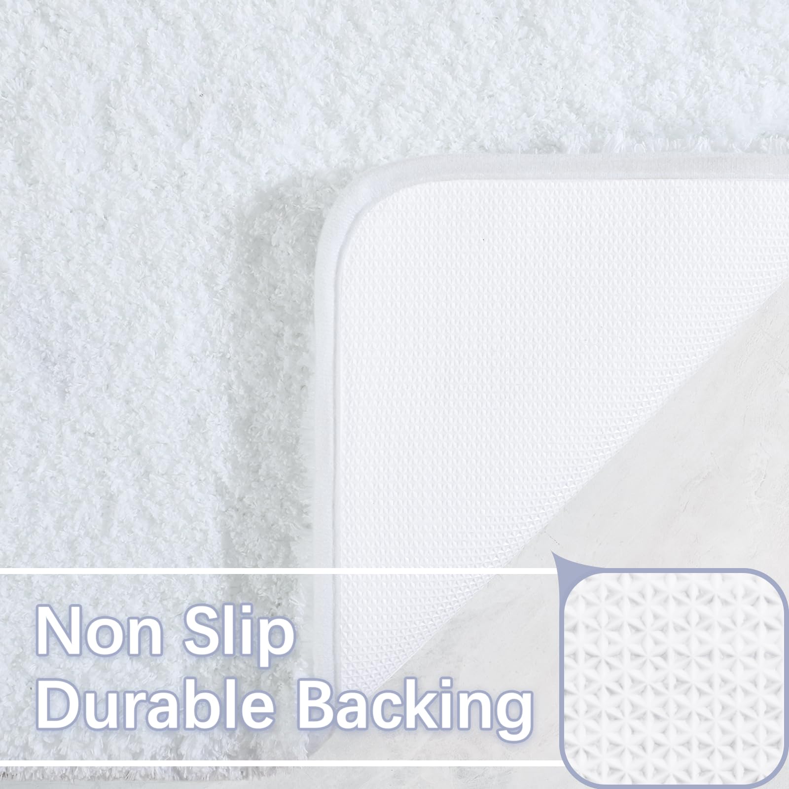 LOCHAS Alfombra de baño de 24 x 48 pulgadas, alfombra de baño de microfibra suave y gruesa y absorbente para baño, lavable a máquina, alfombra de baño antideslizante de felpa lanuda para bañera, suelo