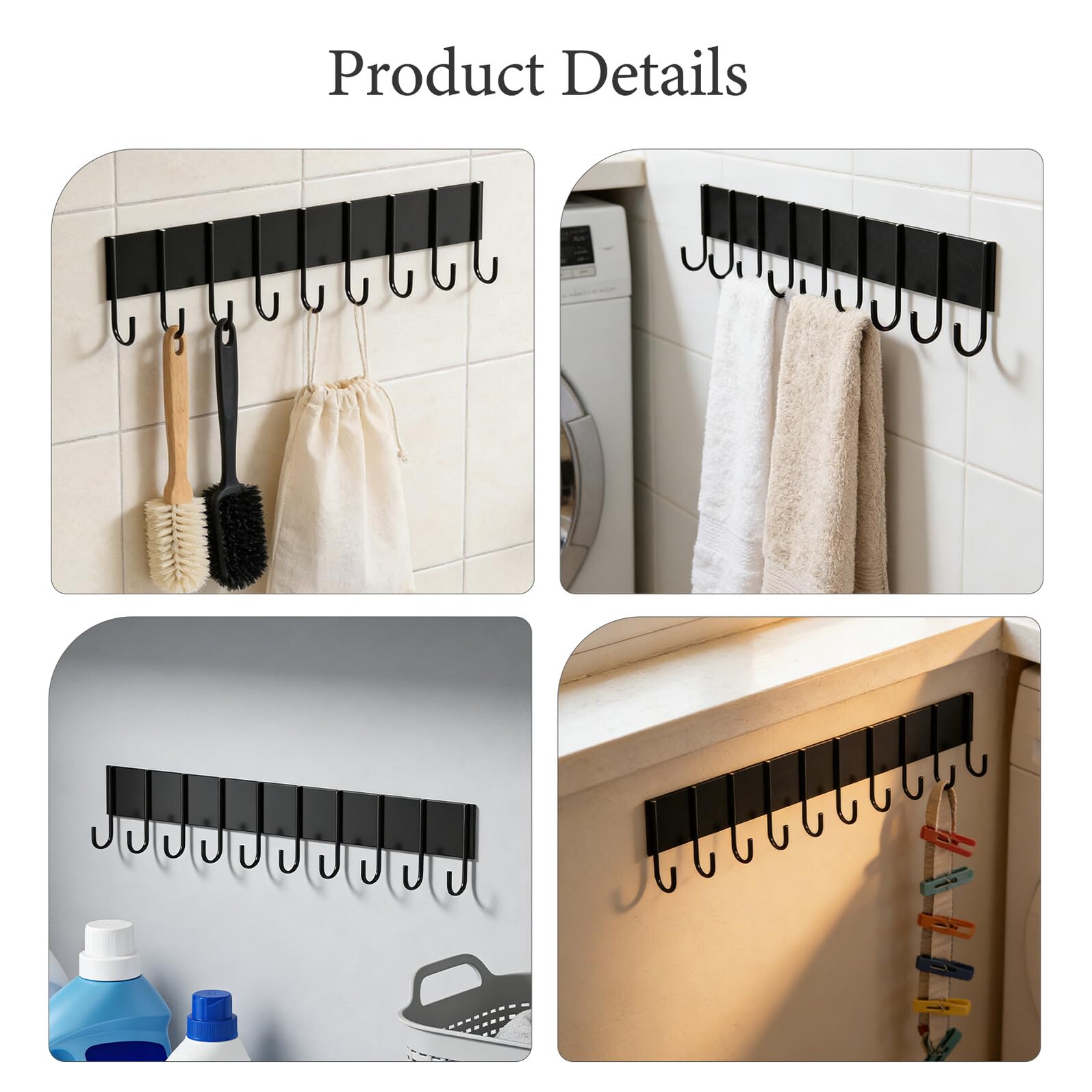 3 Sztuki Magnetic Laundry Organizer Szt Magnetyczna Półka Do Pralki z Haczykami Do Przechowywania Detergentów