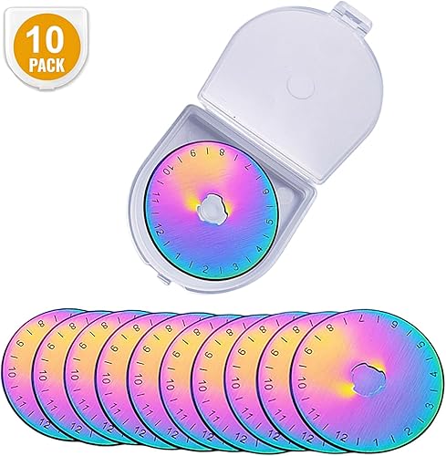 Miniatura 5 de Cuchillas de corte rotativas de 1.77 pulgadas, cuchillas de repuesto, se adaptan a Fiskars, OLFA, Martelli, Dremel, Truecut, DAFA, SKS-7, cuchillas