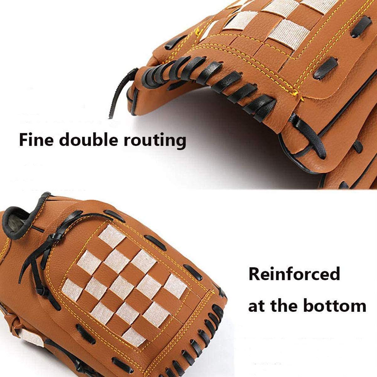 Acidea 11,5 Pouces de Baseball Durable Cuir Pichet Pichet épaississant à Gauche à la Main de Baseball pour Adulte Jeunesse Enfants pour Recueillir, Marron