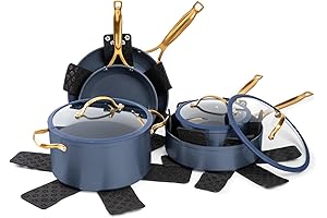 Thyme & Table Non-Stick 12-Piece Signature Cookware Set - Blue