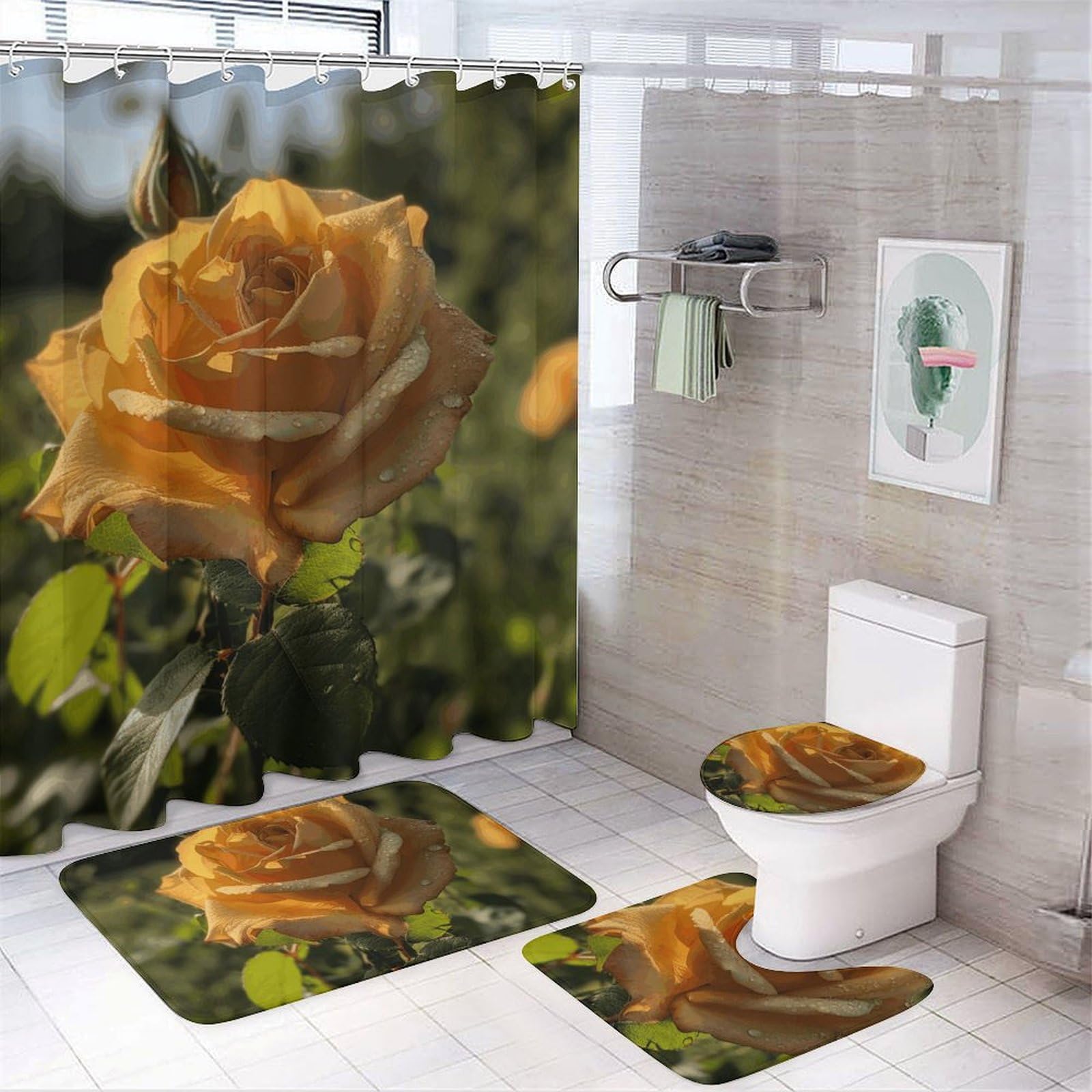 Rideau de toilette anti-éclaboussures et tapis de douche : stop aux glissades sur sol mouillé