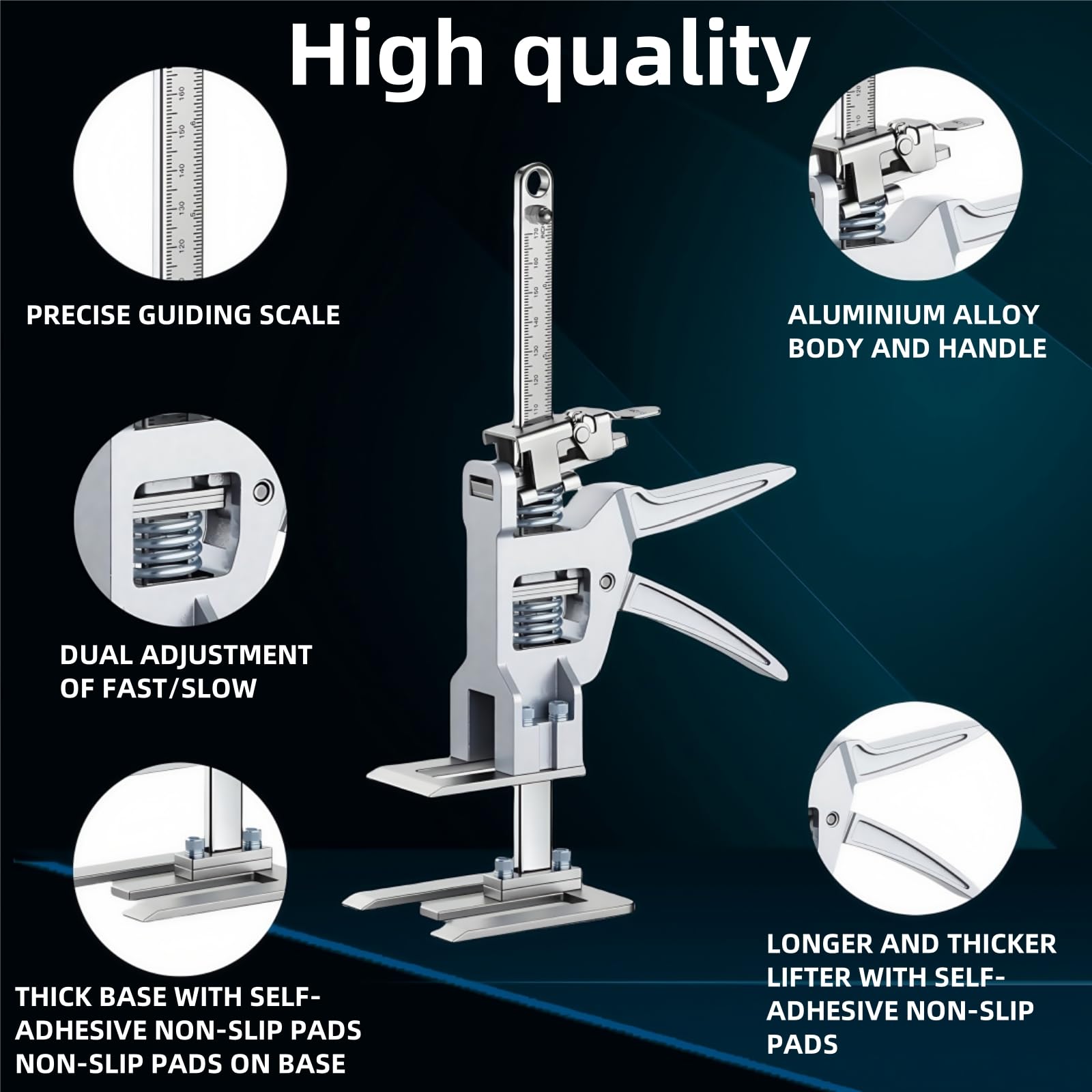 2 Stück Arbeitssparender Armheber - Hand Lifting Jack Tool, Arbeitssparende Hebebühnen, mit Feinabstimmungsfunktion für Die Montage Von Schränken, Türen, Fenstern und Möbeln, Tragkraft 400 kg