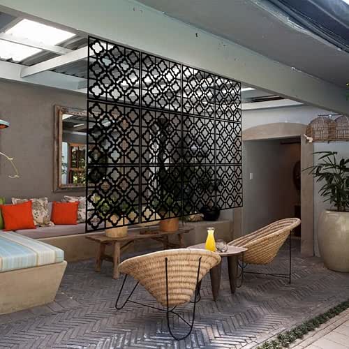 Stepstall 12 Pcs PVC Hanging Room Divider,Thick Decorative Flower Design