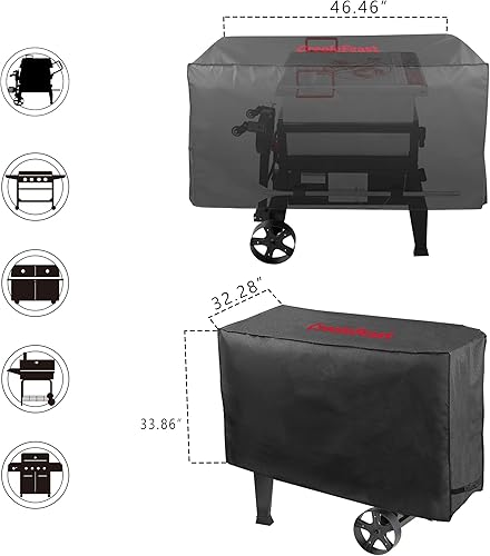 Miniatura 9 de Creole Feast CR2001 - Funda Oxford para parrilla, impermeable, resistente para protección contra todo el año, color negro