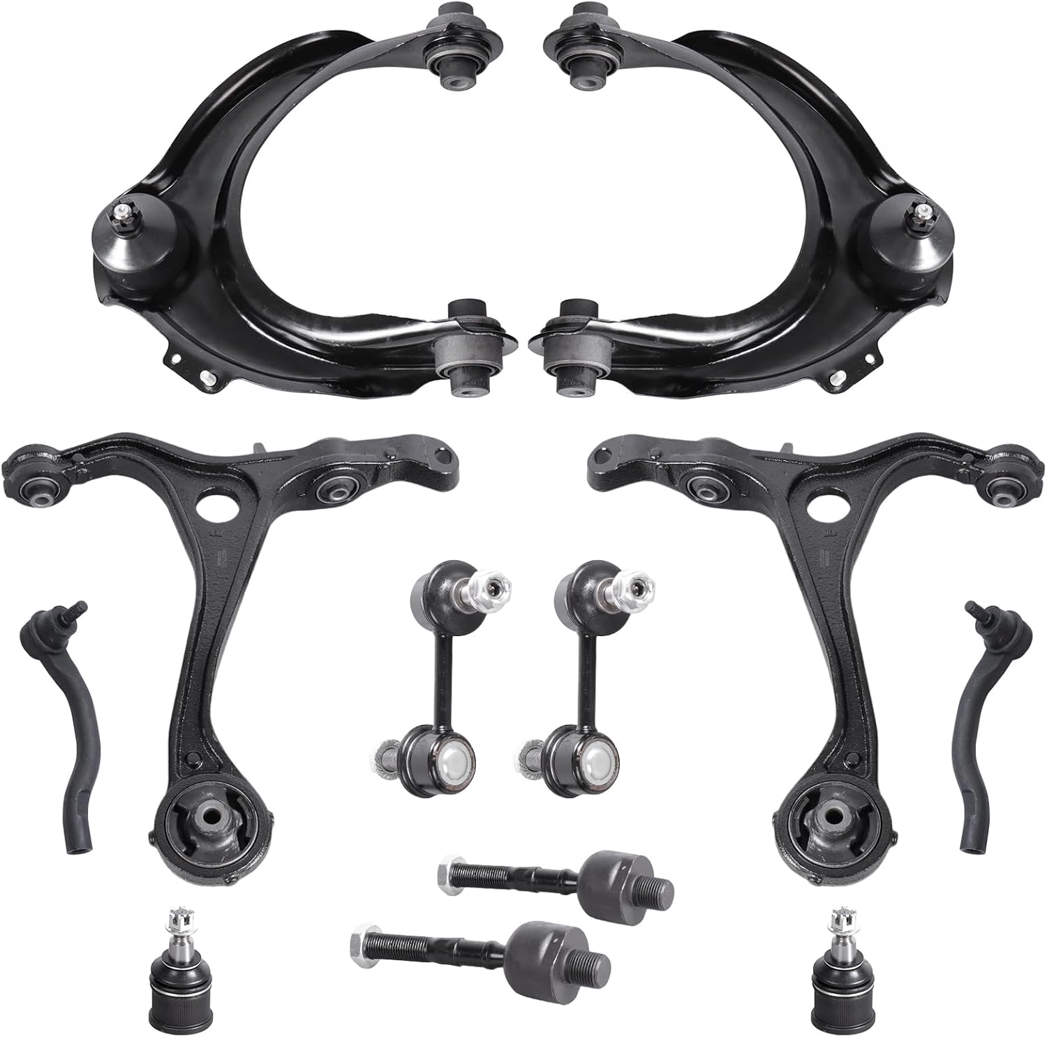 12Pcs Control Arm Set Suspension Kit With Ball Joint Replacement For 2003-2007 Honda Accord,for 2004-2008 Acura TSX 2.4L