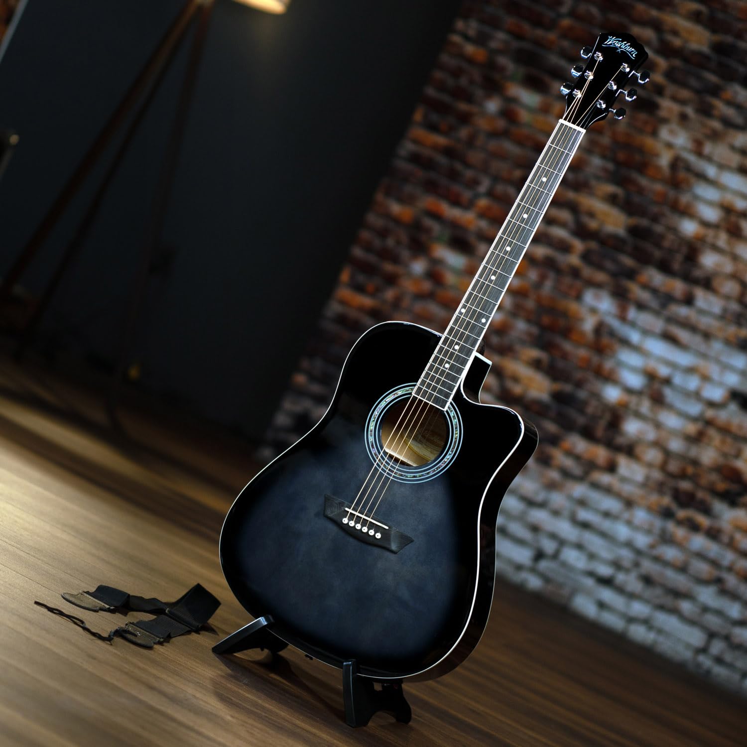 Amazon.com: Washburn WA90CE Acoustic-Electric Guitar Kit - Black