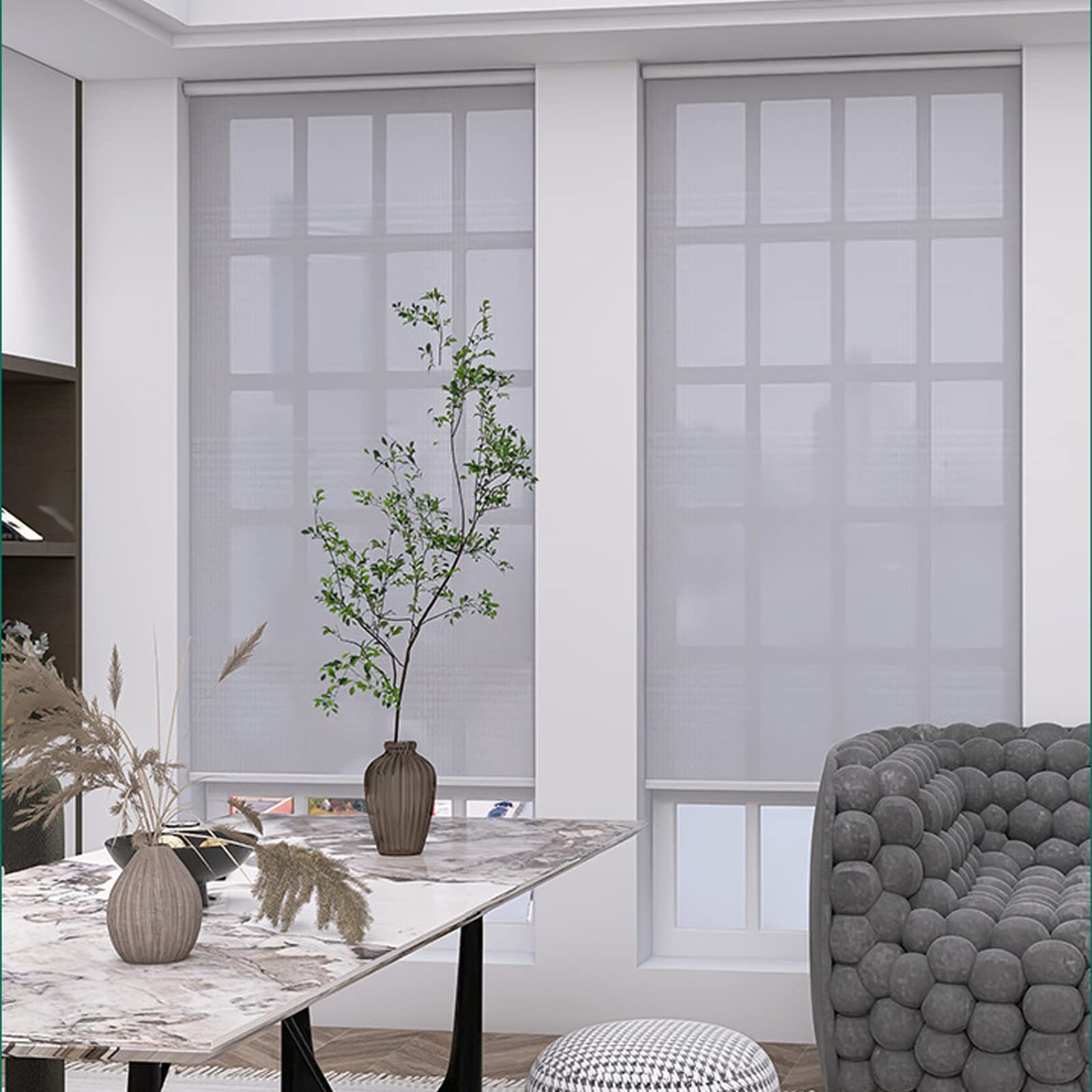 LLPEIJIE026 Daylight Roller Blinds,50% Translucent Blackout Curtains,Window Roller Shades Blind,Waterproof Fabric Roller Blinds,for Bedrooms,Living Room,Bathroom,Office (80cm Width x 200cm Drop)