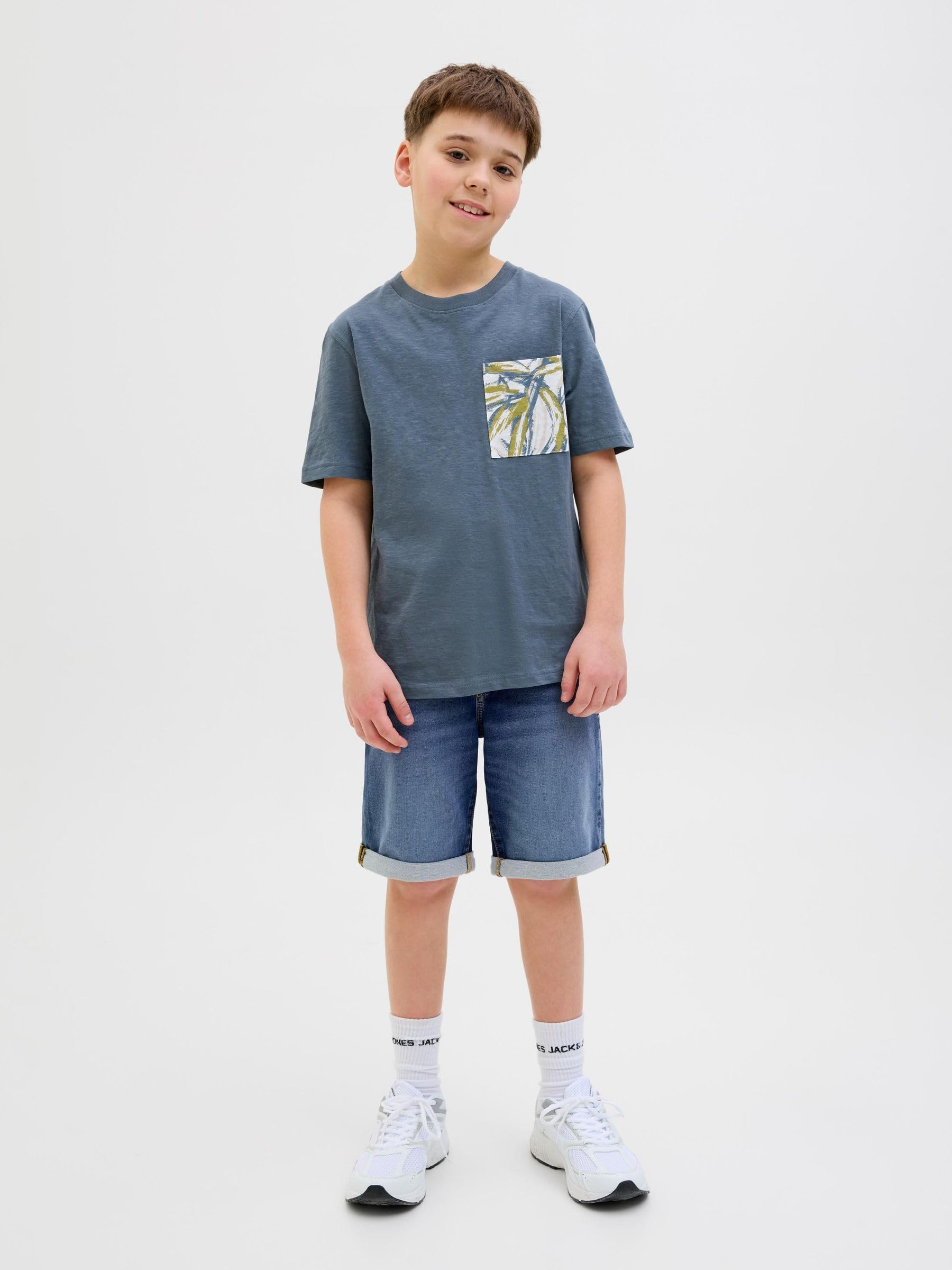 Jack & Jones Jjirick Jjicon I.k Shorts MF 132 Sn Jnr - Pantalones Cortos Vaqueros Niños