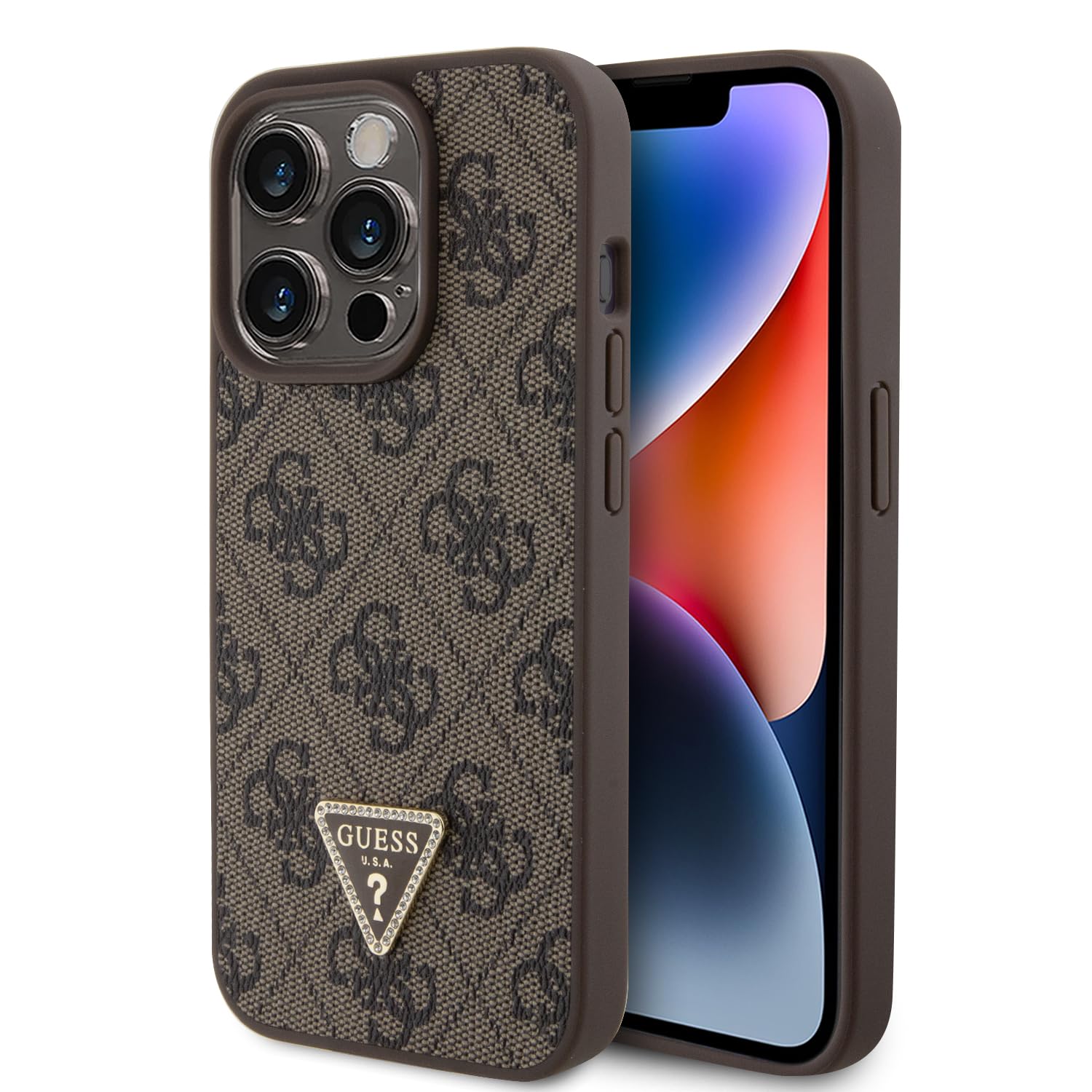 Coque pour iPhone 16 Pro Max - Guess Hardcase 4G Logo Plate MagSafe (GUHMP16XU4GPRK) - Noir - Téléphonie