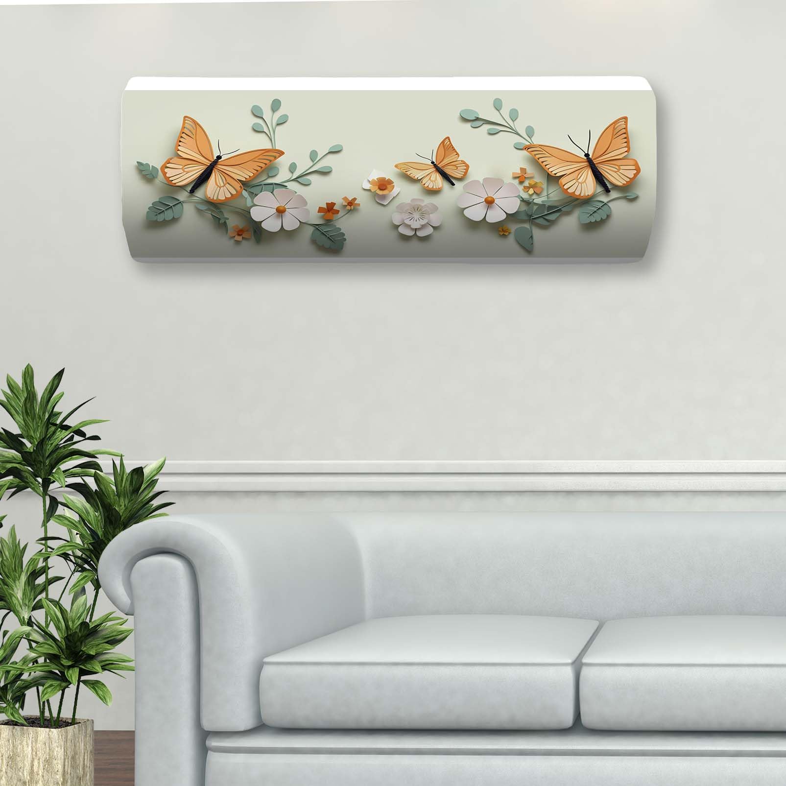 NABAAT AC Cover - Yellow Butterfly Design -1