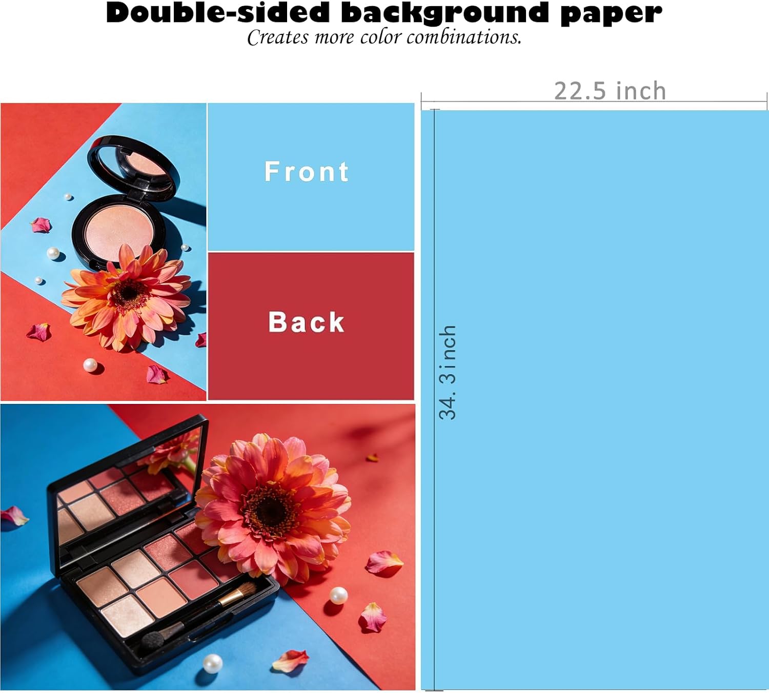 8PCS 16Patterns Product Photography Backdrops: Flat Lay Seamless 34x23in Macaron Paper Props - Tabletop Photo Backdrop Shoot for Jewelry Cosmetics Food