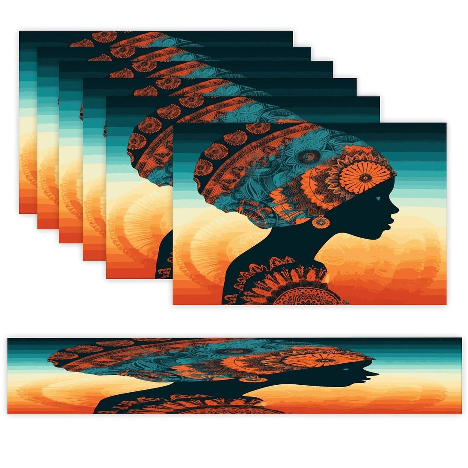 Placemats and Placemats Set of 6 Heat Resistant Heat Resistant Washable Washable Dining Table Mats, Modern Fabric Placemats Decoration