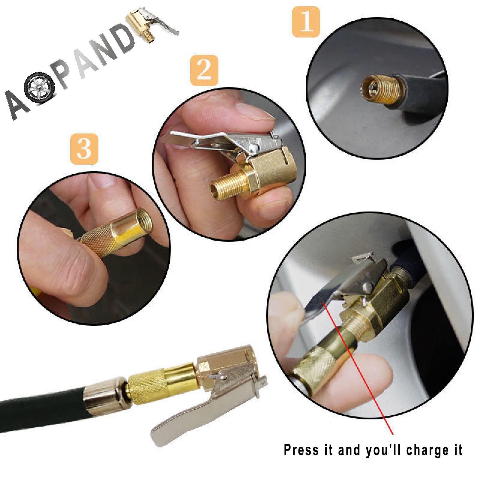 Snapklik.com : Air Chuck, Lock On Air Chuck, 5/16 Male NPT Locking Air ...
