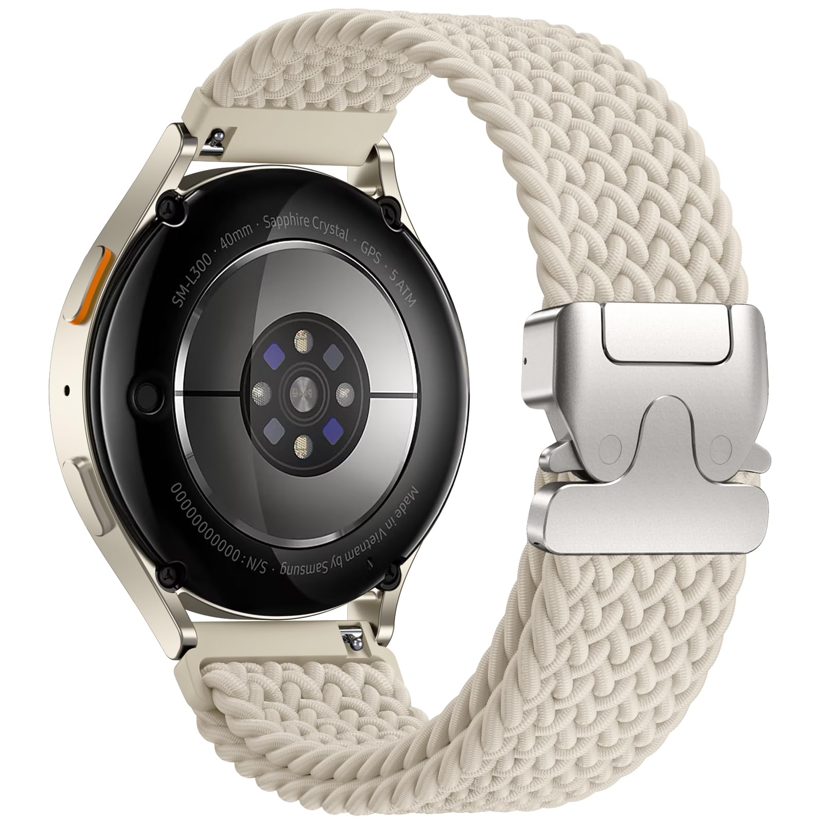 DaQin Stretchy Braided Band Compatible with Samsung Galaxy Watch 7 Band/FE 6 5 4 40mm 44mm/Watch 6 Classic 47mm 43mm/4 Classic 46mm 42mm/Watch 5 Pro