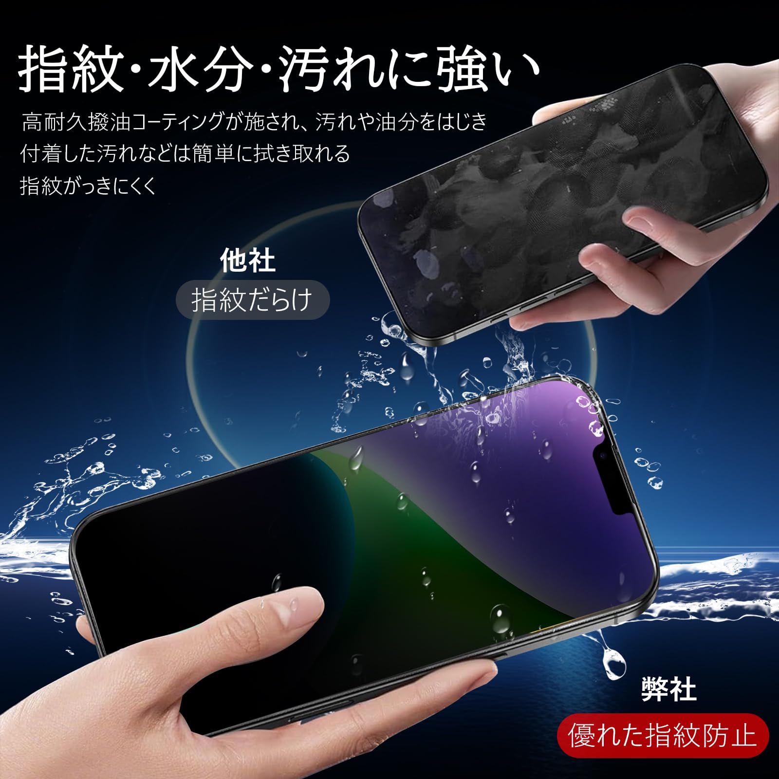 Amazon | 【360° 覗き見防止】 iPhone 14 ガラスフィルム 覗き見防止