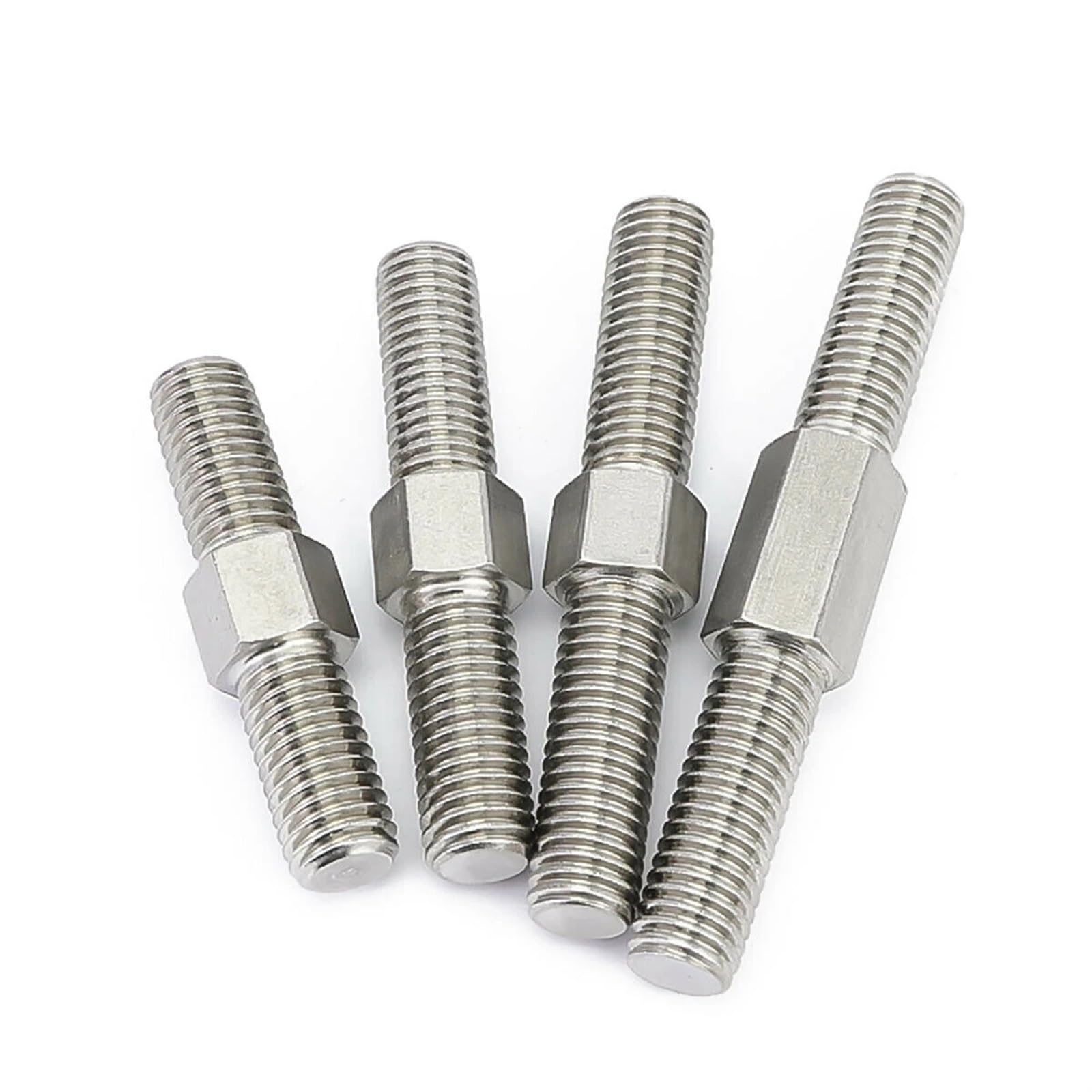 Varilla Roscada Barra roscada de doble cabeza acero inoxidable 304, varilla izquierda y derecha, pernos prisioneros extremo, M4-M16(M8x40mm,10PCS)