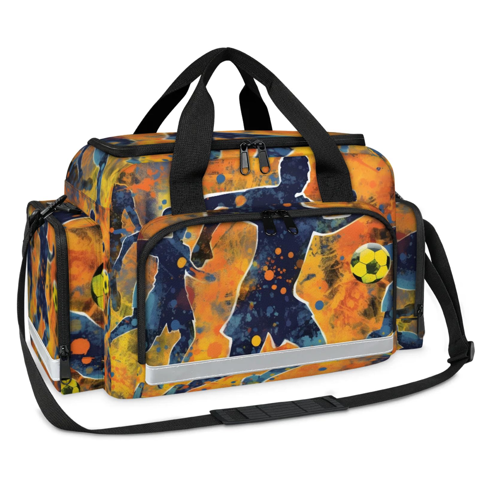 GzLeyigou First Aid Bags Empty, Dynamic Football Emergency Bag First Aid Kit Multiple Compartment Kit Carrier On Call Trauma Bag For Paramedics Emergency Medical Supplies Kit