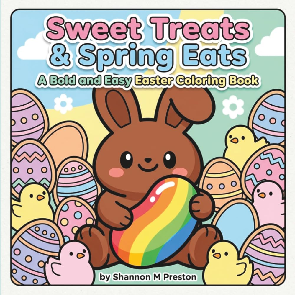 Sweet Treats & Spring Eats: A Bold and Easy Easter Coloring Book