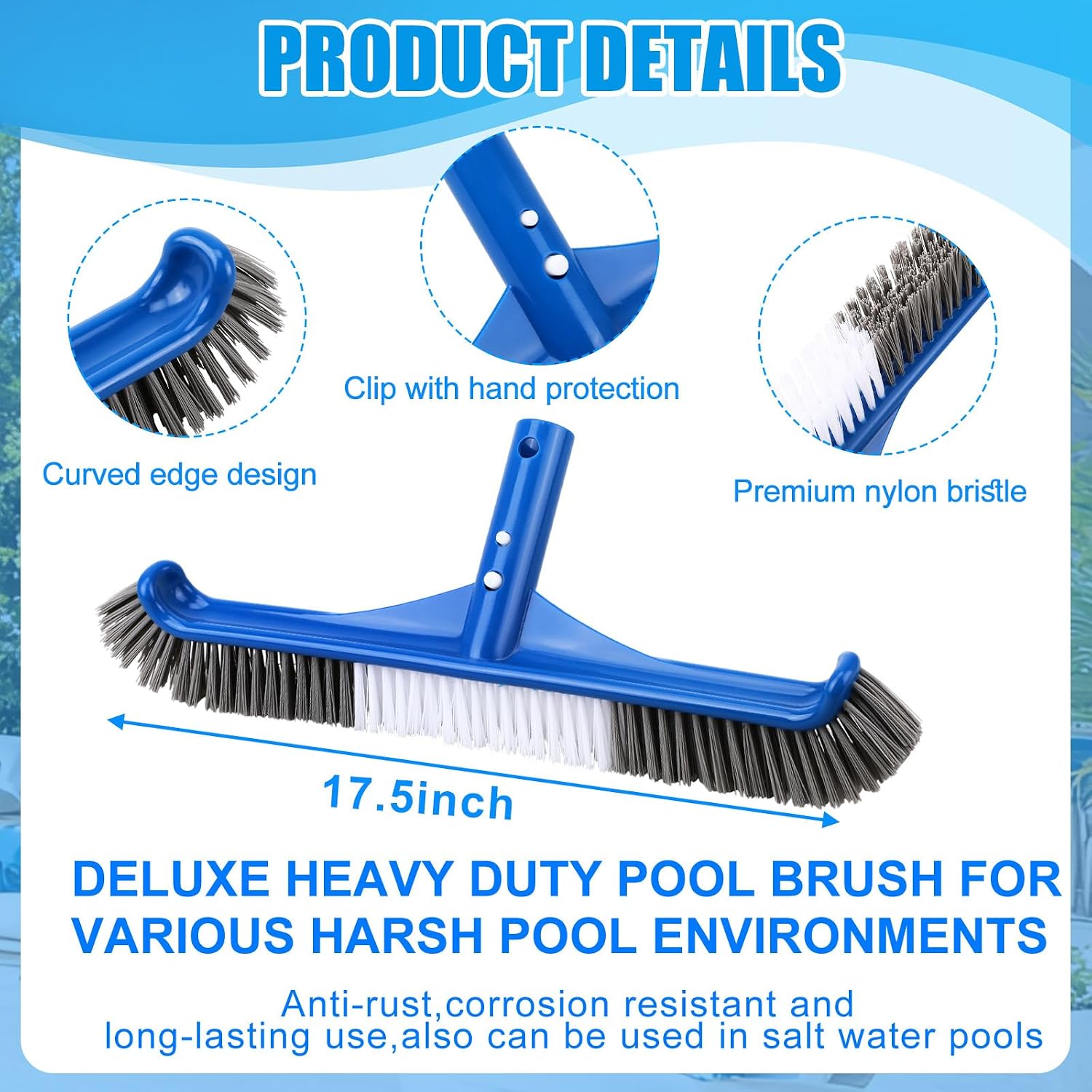 4 Pcs Swimming Pool Cleaning Kit with 1-1/2" x 30 ft Hoses image 5