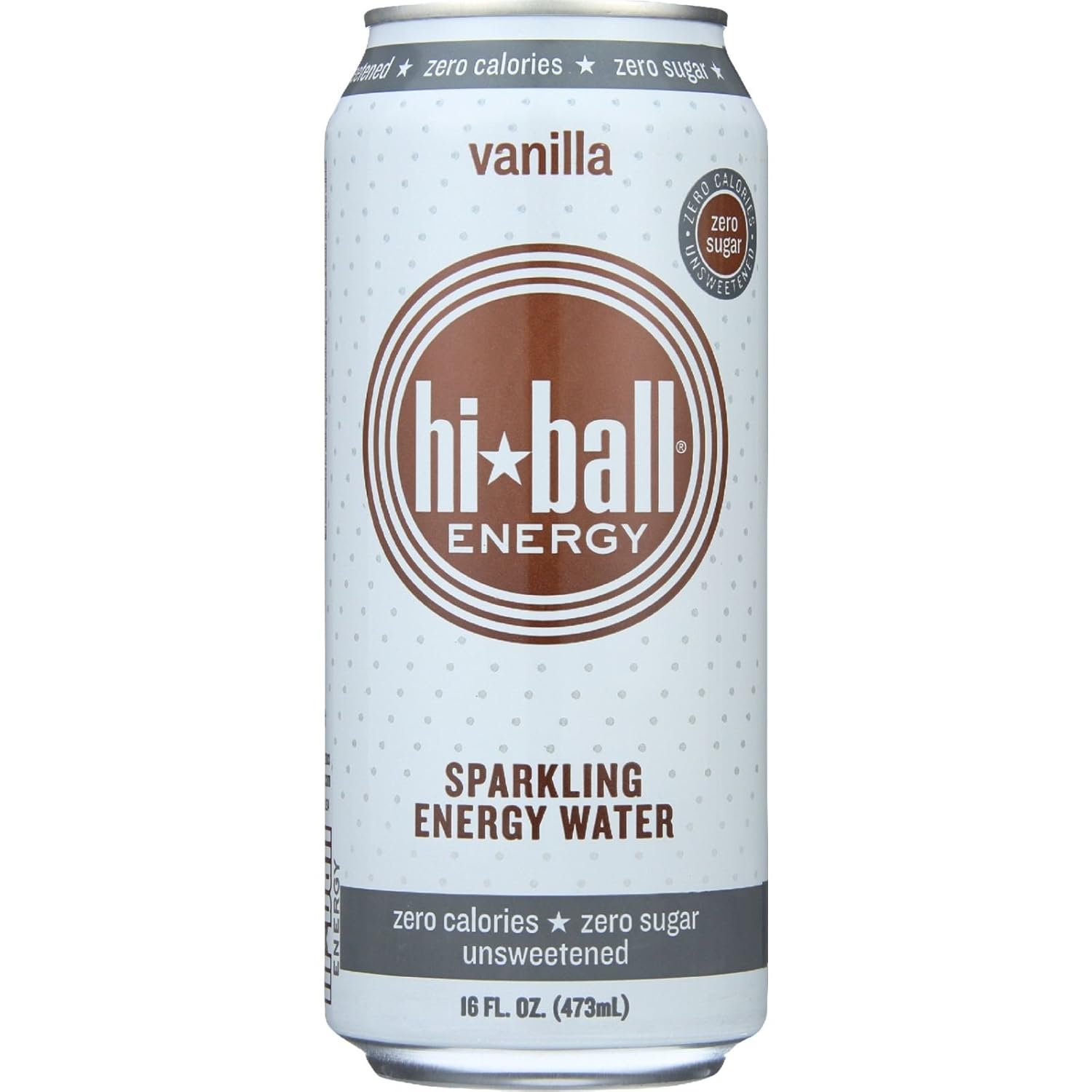 Hiball Energy Sparkling Water, Vanilla, 16 Ounce (Pack of 12)