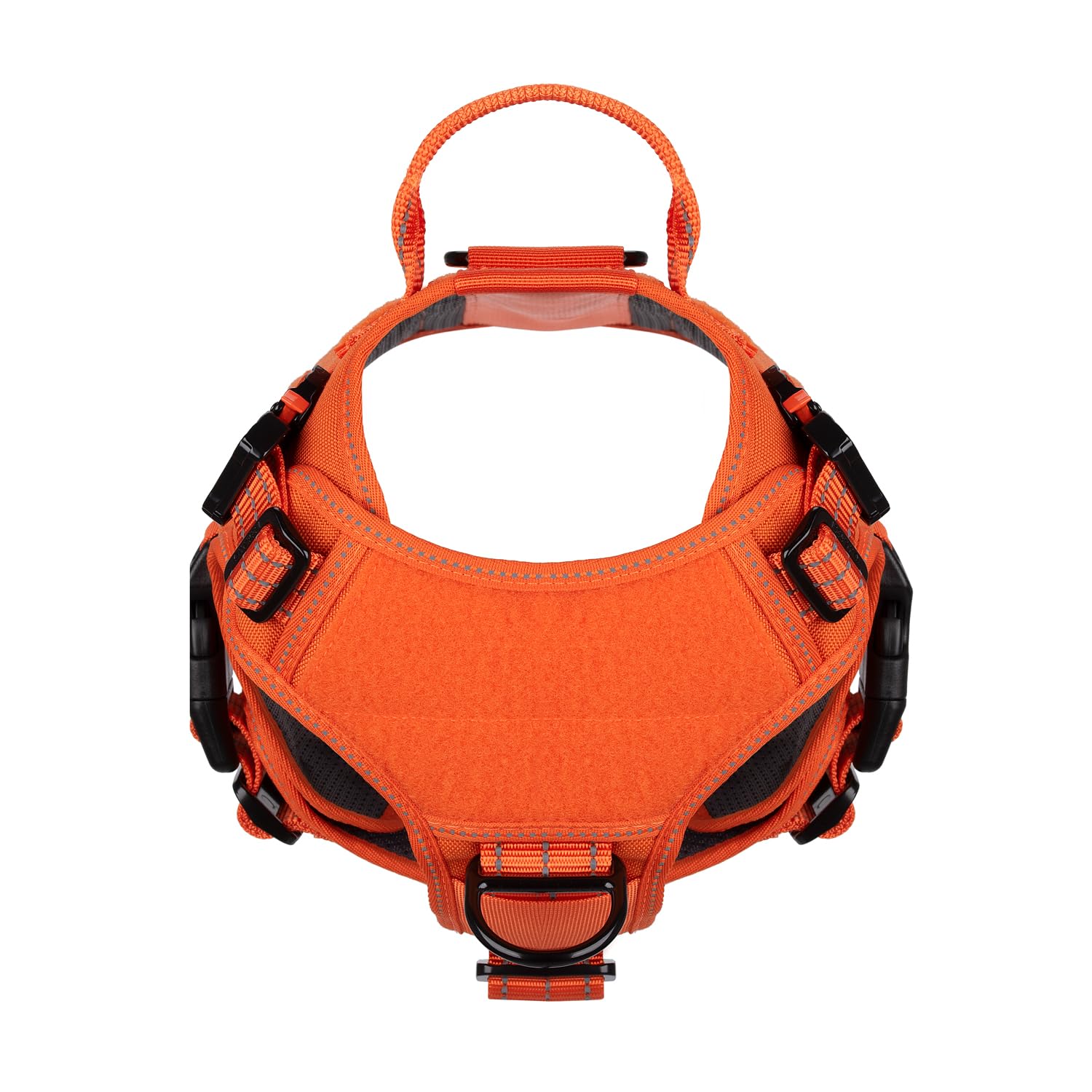 ICEFANG Tactical Dog Harness, Medium Size,2X Metal Buckle,Working Dog MOLLE Vest with Handle,No Pulling Front Leash Clip,Hook and Loop Panel (Orange,M (Pack of 1)) - image 5