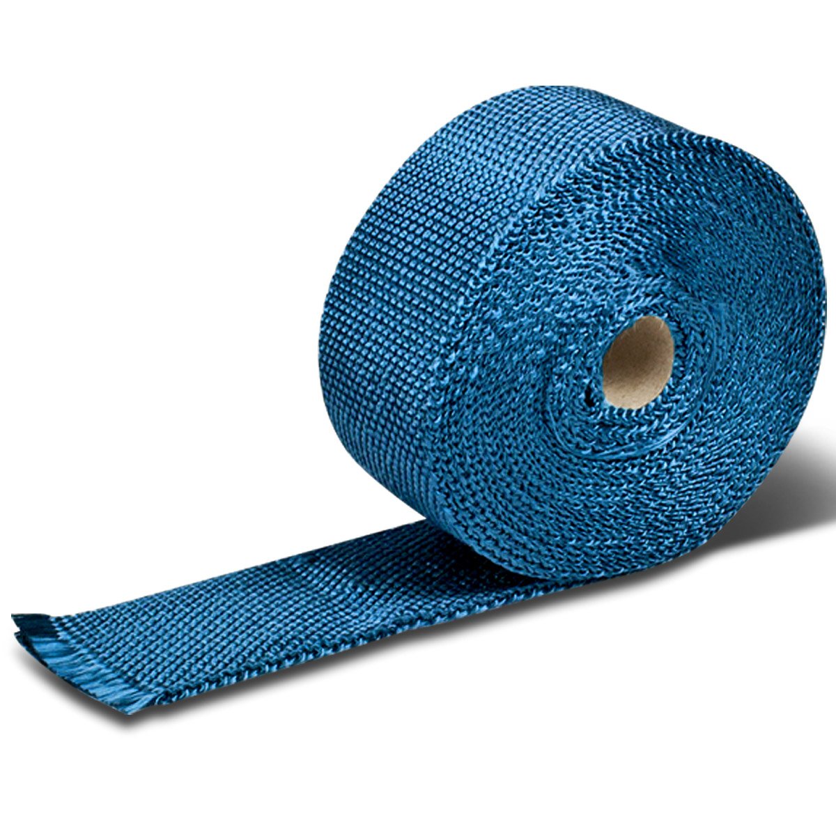 DNA MOTORING 2" x 7.5 Meter Blue Exhaust Heat Wrap, Exhaust Tape High Temp Heat Tape for Pipes, Motorcycle Fiberglass Insulation Roll for Exhaust Pipes, WRAP-T1-BL-75M
