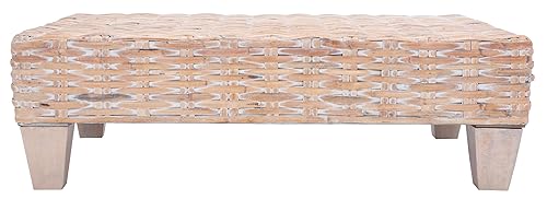 Home Collection Leary Coastal Natural White Wash Coffee Table